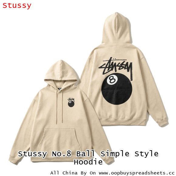 Stussy No.8 Ball Simple Style Hoodie