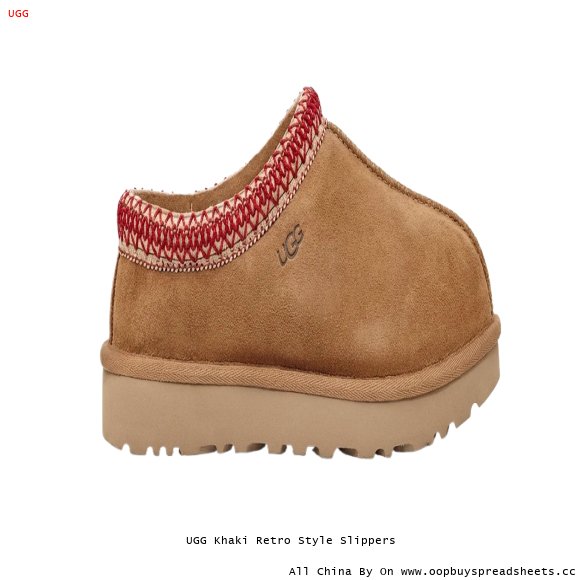 UGG Khaki Retro Style Slippers