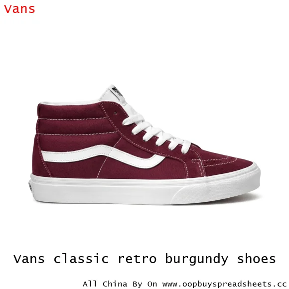 Vans classic retro burgundy shoes