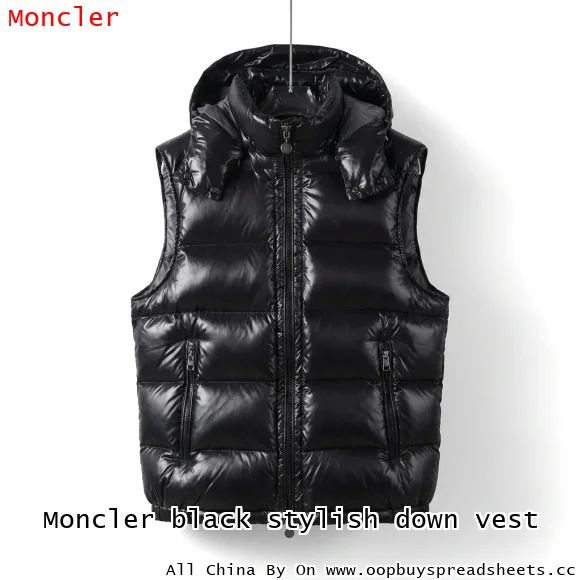 Moncler black stylish down vest