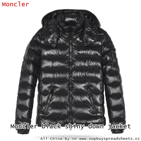 Moncler black shiny down jacket