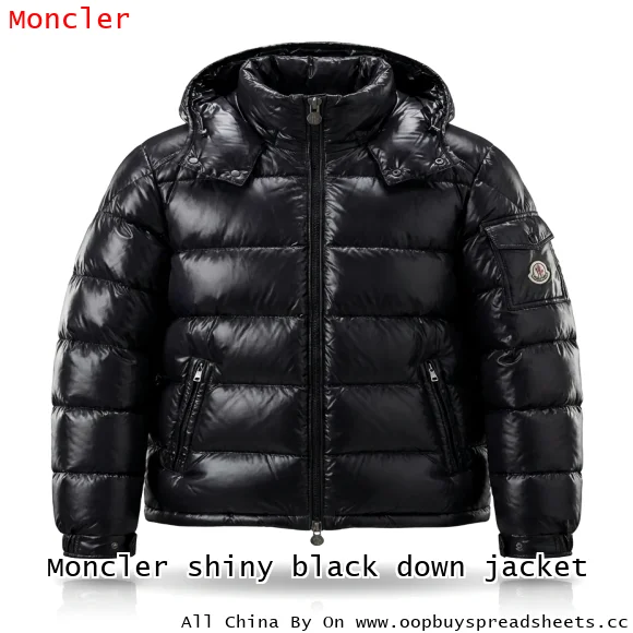Moncler shiny black down jacket