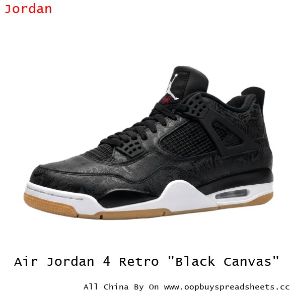 Air Jordan 4 Retro "Black Canvas"