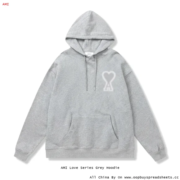 AMI Love Series Grey Hoodie