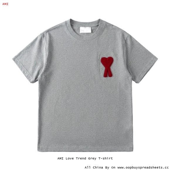 AMI Love Trend Grey T-shirt