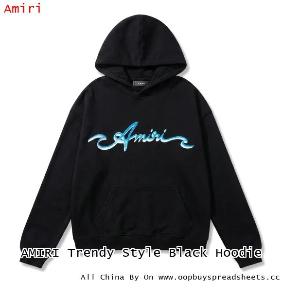 AMIRI Trendy Style Black Hoodie