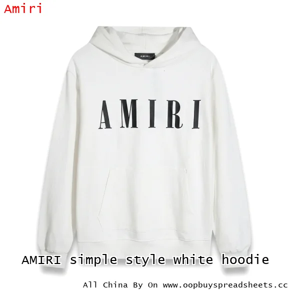 AMIRI simple style white hoodie