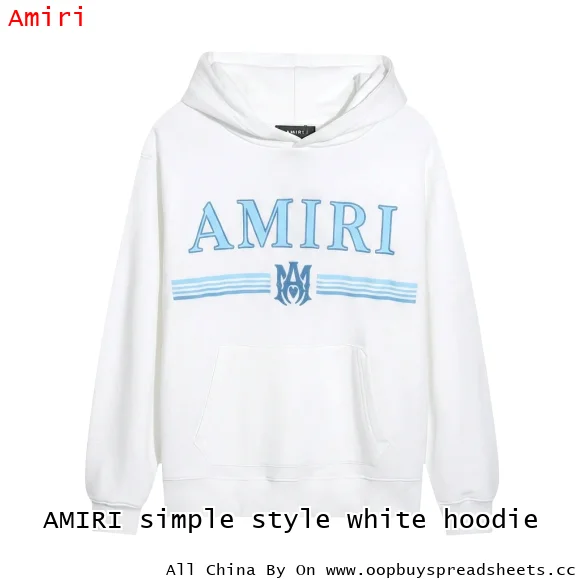 AMIRI simple style white hoodie