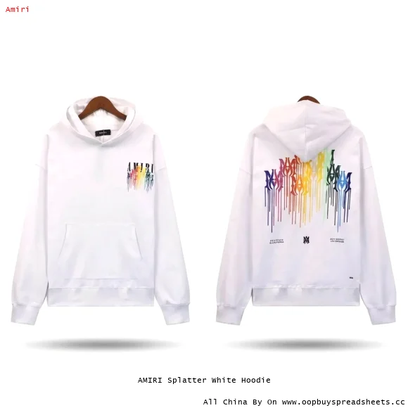 AMIRI Splatter White Hoodie