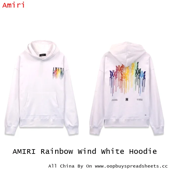 AMIRI Rainbow Wind White Hoodie