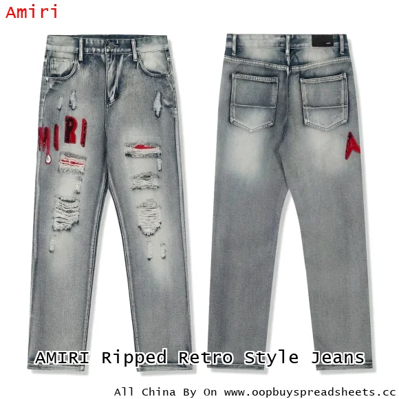 AMIRI Ripped Retro Style Jeans