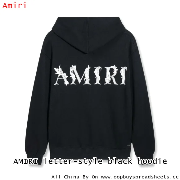 AMIRI letter-style black hoodie