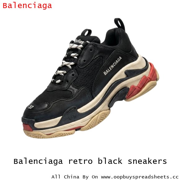 Balenciaga retro black sneakers