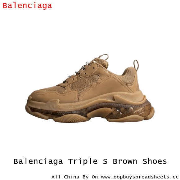 Balenciaga Triple S Brown Shoes