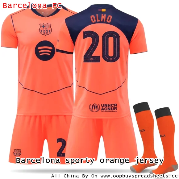 Barcelona sporty orange jersey