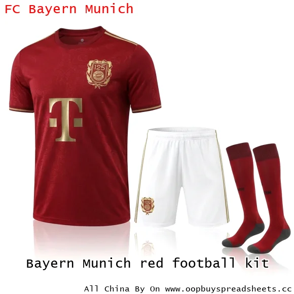 Bayern Munich red football kit