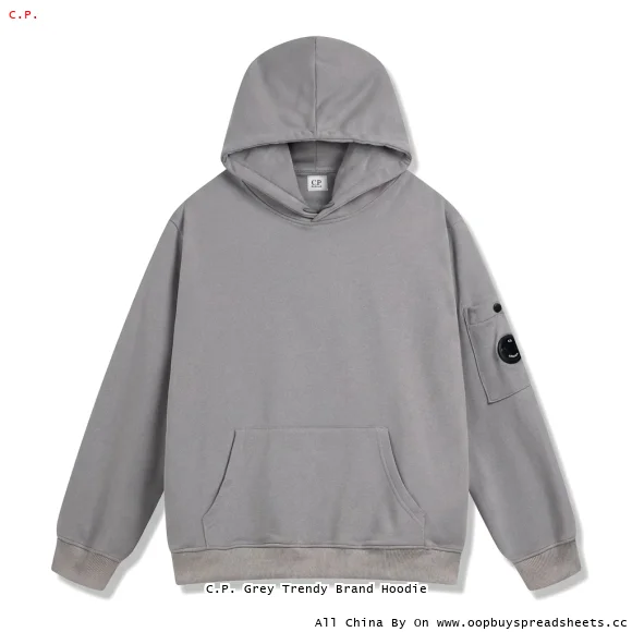 C.P. Grey Trendy Brand Hoodie