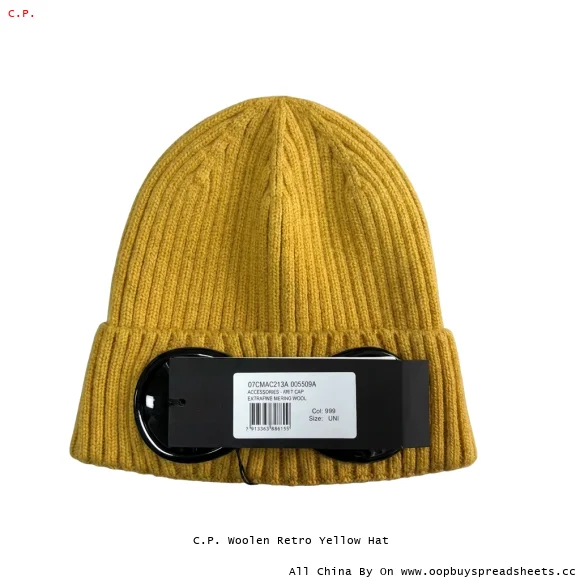 C.P. Woolen Retro Yellow Hat