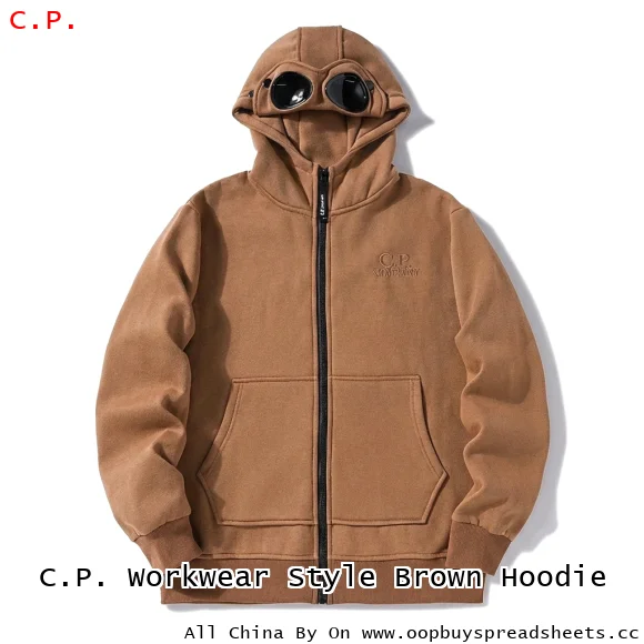 C.P. Workwear Style Brown Hoodie