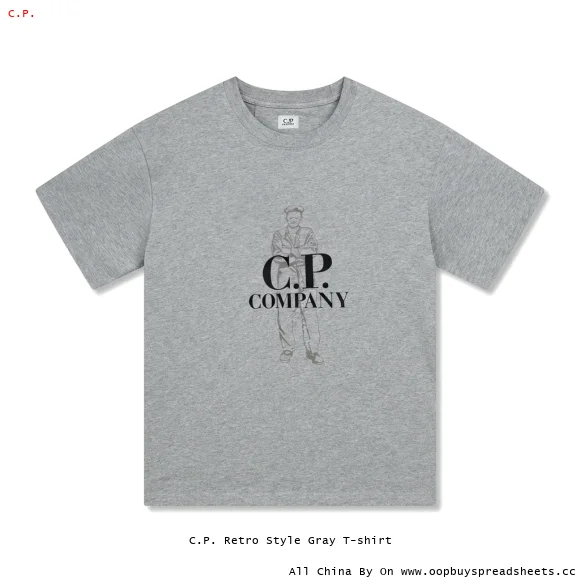 C.P. Retro Style Gray T-shirt