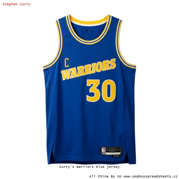 Curry's Warriors blue jersey