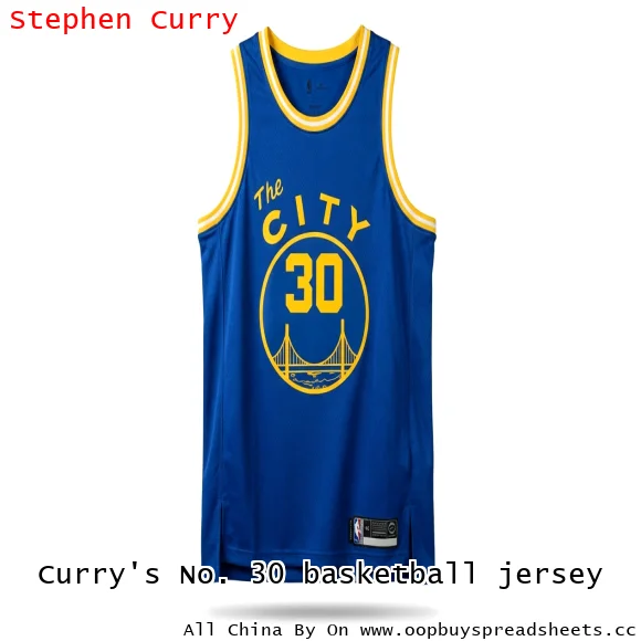 Curry's No. 30 basketball jersey