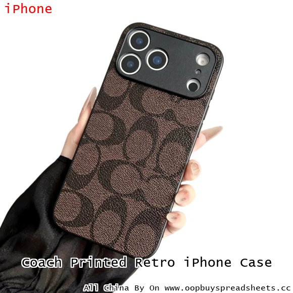 Coach Printed Retro iPhone Case