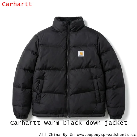 Carhartt warm black down jacket
