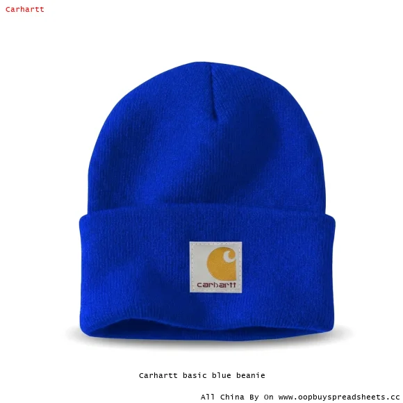 Carhartt basic blue beanie