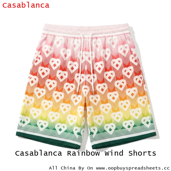 Casablanca Rainbow Wind Shorts