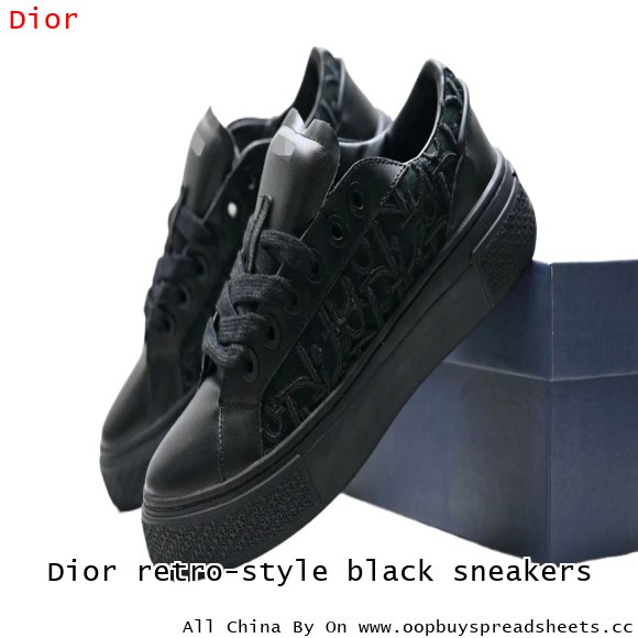 Dior retro-style black sneakers