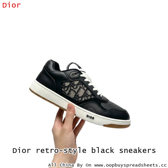 Dior retro-style black sneakers