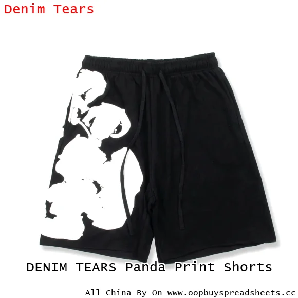 DENIM TEARS Panda Print Shorts