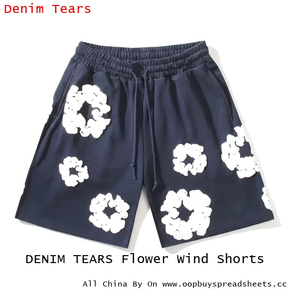 DENIM TEARS Flower Wind Shorts