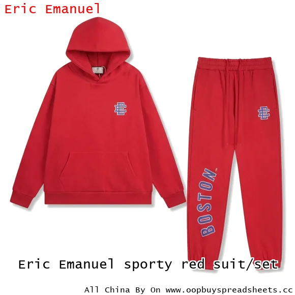 Eric Emanuel sporty red suit/set