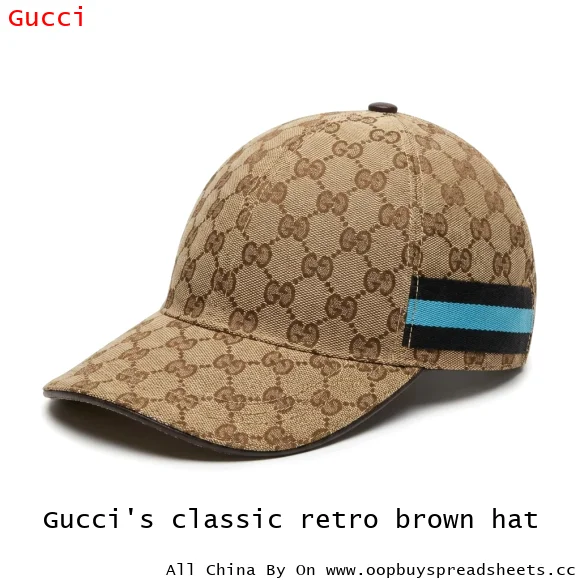 Gucci's classic retro brown hat