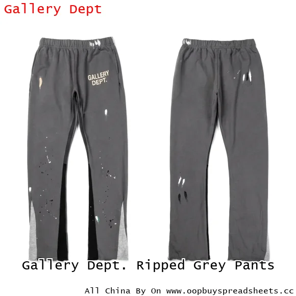 Gallery Dept. Ripped Grey Pants