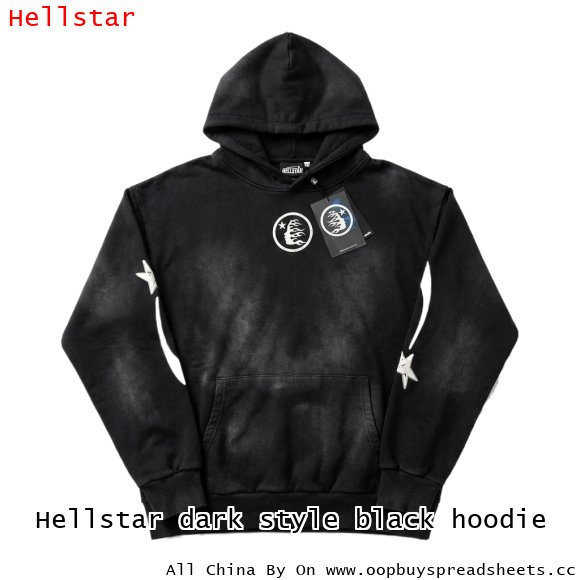 Hellstar dark style black hoodie