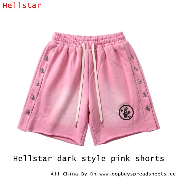 Hellstar dark style pink shorts