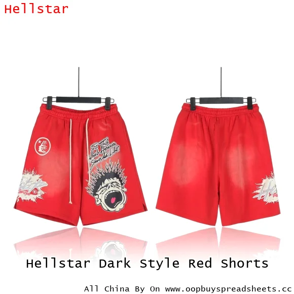Hellstar Dark Style Red Shorts