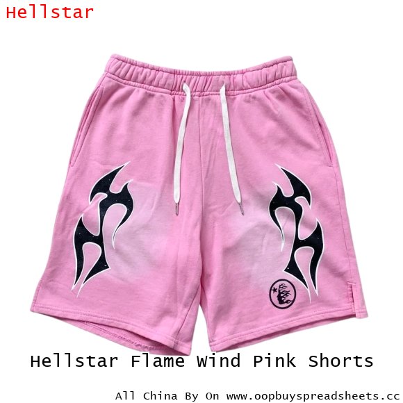 Hellstar Flame Wind Pink Shorts