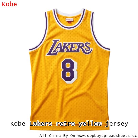 Kobe Lakers retro yellow jersey