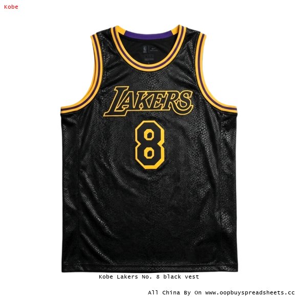Kobe Lakers No. 8 black vest