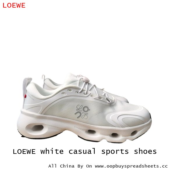 LOEWE white casual sports shoes