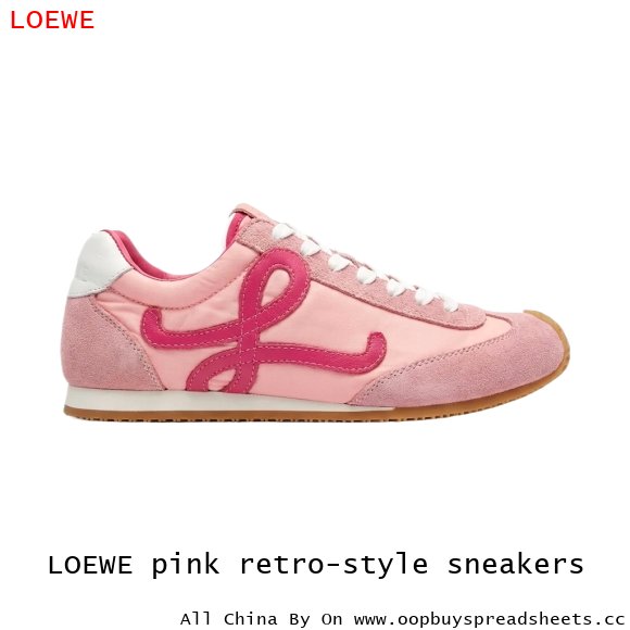 LOEWE pink retro-style sneakers