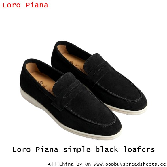 Loro Piana simple black loafers