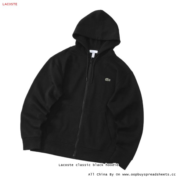 Lacoste classic black hoodie