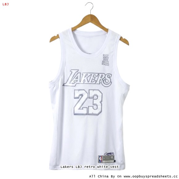 Lakers LBJ retro white vest