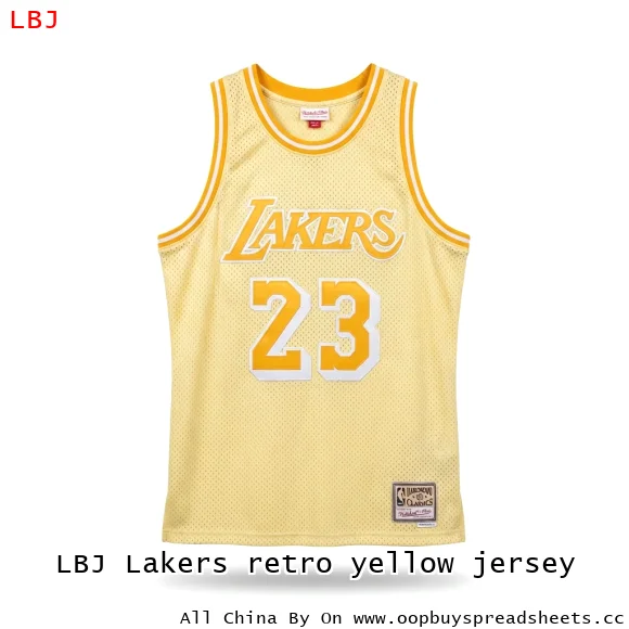 LBJ Lakers retro yellow jersey