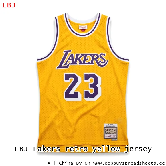 LBJ Lakers retro yellow jersey